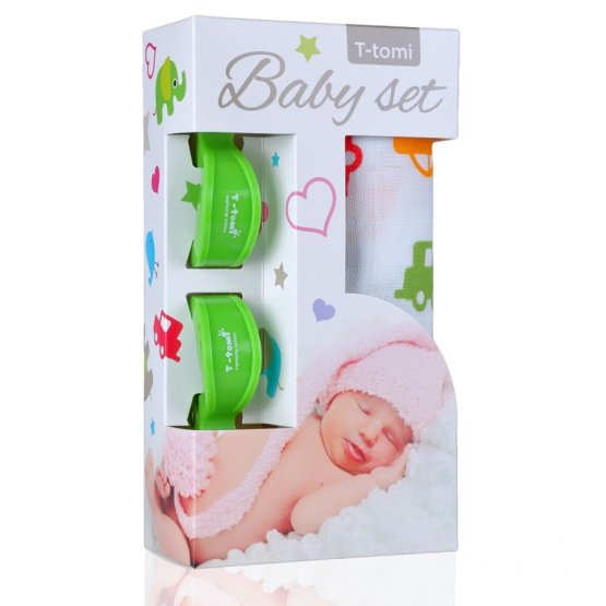 Baby Set - Bamboo Muslin Wrap + Pram Peg