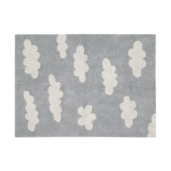 Children's cotton rug - Clouds Gray