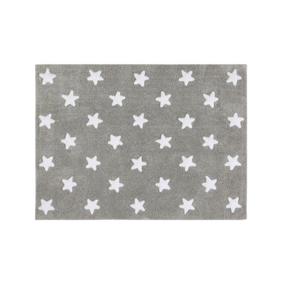 Children's rug with stars Stars Gray - White