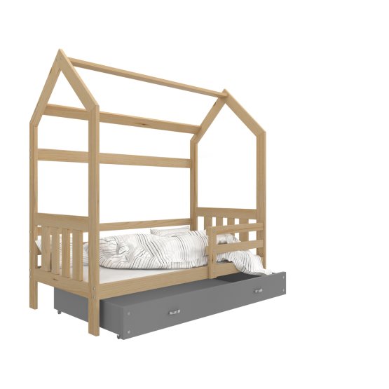 Baby bed house Philip - natural-gray