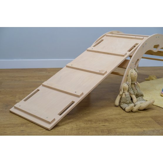Wooden montessori slide - natural