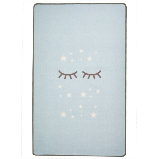 Children's rug sleeping eyes - blue