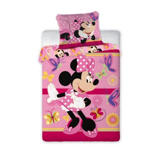 Minnie Mouse baby bedding and butterflies - pink