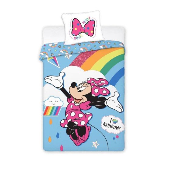 Children's bed linen Minnie Mouse Rainbow