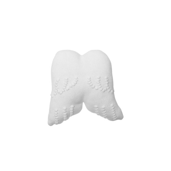 Decorative knitted pillow - Angel Wings