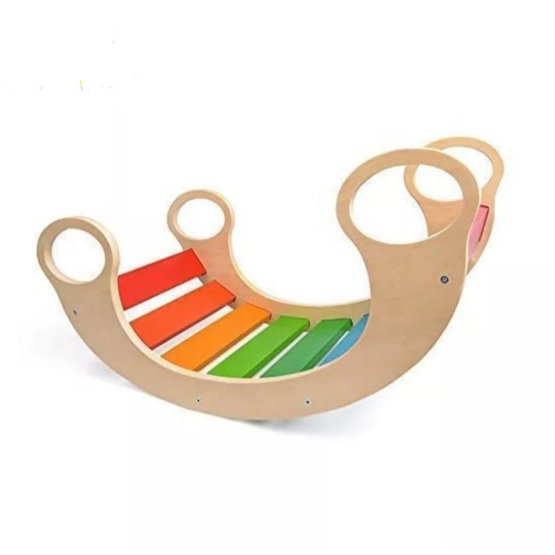 Wooden Montessori swing Jumbo - colored