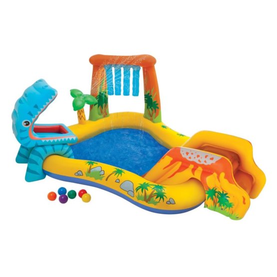 Childlike inflatable swimming pool Dino