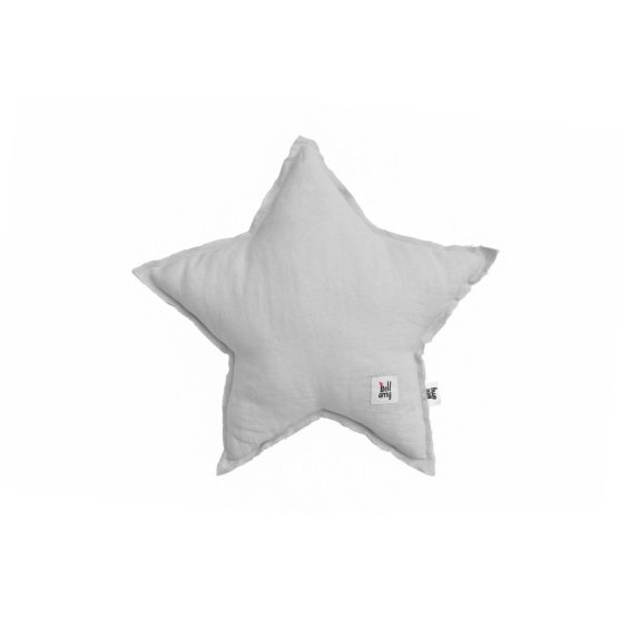 Linen pillow Star - gray
