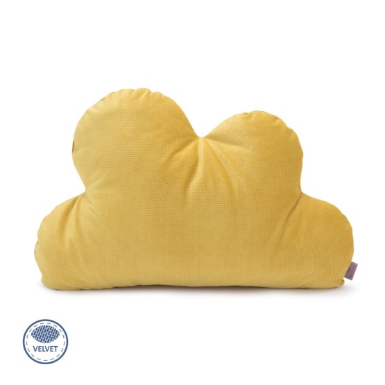 Pillow cloud Velvet - mustard