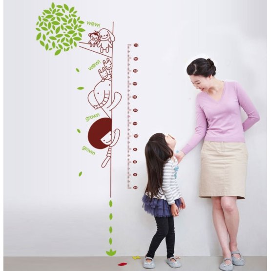 Wall Decoration - Curious Animals Height Chart