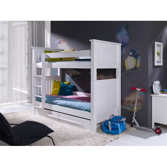 Children's bunk bed Kazek - white