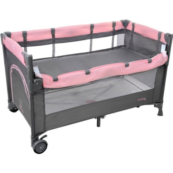 Travel cot Close it Mommy - pink-gray