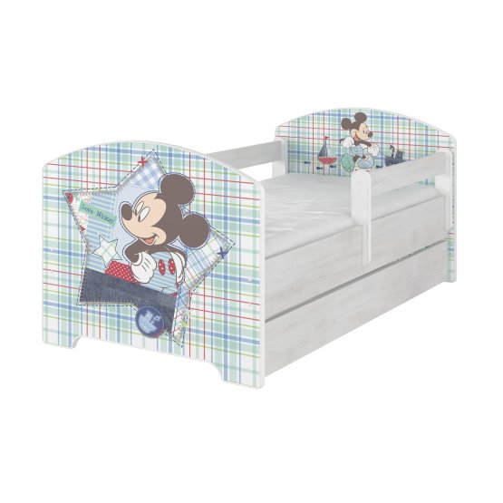 Baby bed se behind the gate - Mickey Mouse - decor norwegian pine