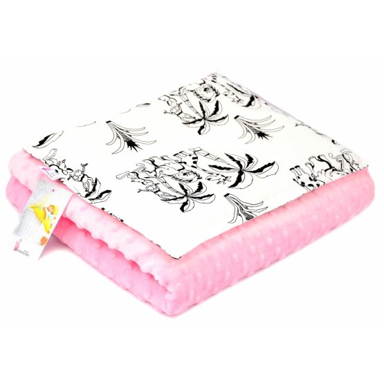 Baby blanket and pillow M Safari - pink