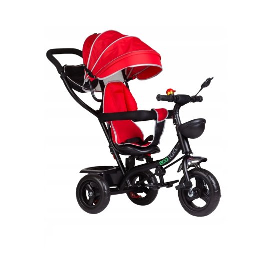 Tricycle Raven with guide bars and rotating seat - red