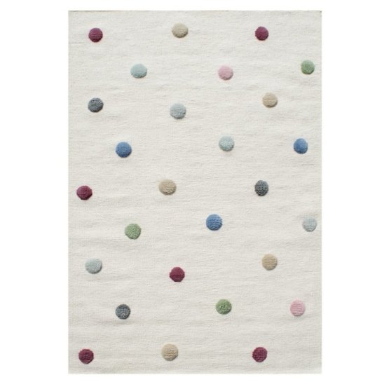 Children's rug with dots - cream