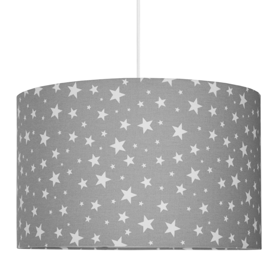 Textile pendant lamp Starry sky - gray-white