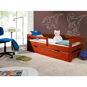 Children's Bed with Safety Rail - Cherry, Ourbaby