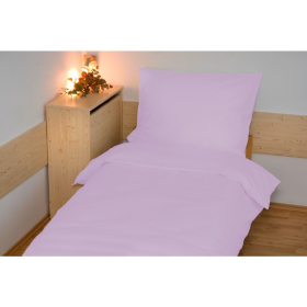 Plain cotton bedding 140x200 cm - Light purple, Brotex