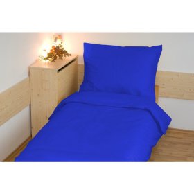 Plain cotton bedding 140x200 cm - Dark blue, Brotex