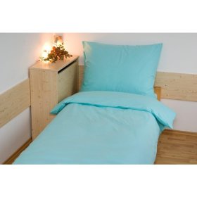 Solid color cotton bedding 140x200 cm - Turquoise, Brotex
