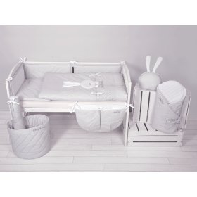 3-Piece Sleep&Hug Baby Cot Bedding Set - Grey, Modenex