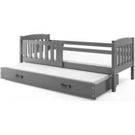 Bed for children Exclusive with extra bed grey - grey detail