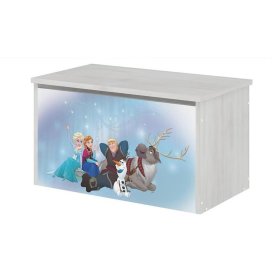 Wooden chest for Disney toys - Ice Kingdom - Norwegian pine decor, BabyBoo, Frozen