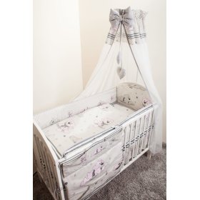 Set bedding to cribs 135x100cm Dreamer gray