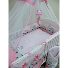 Bedding set for cribs 120x90cm Lamb - pink, Ankras