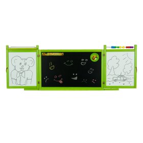 Children's magnetic/chalk board on the wall - green