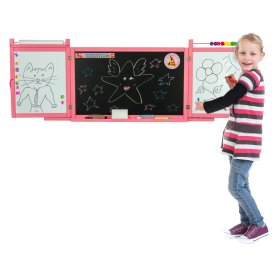 Children's magnetic / chalk board on the wall - pink, 3Toys.com