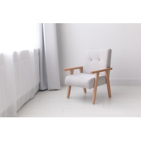 Retro children's armchair Velor - light gray, Modelina Home