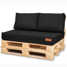 Set of cushions for pallet furniture - Black