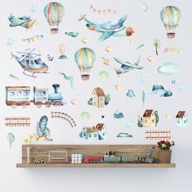 Wall stickers - Airplanes and balloons