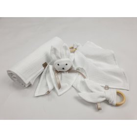 Muslin set for baby - white, TOLO