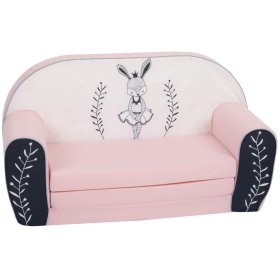 Children sofa Hare dancer - white-pink, Delta-trade