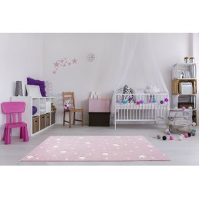 Children's rug HEAVEN pink/ white, LIVONE