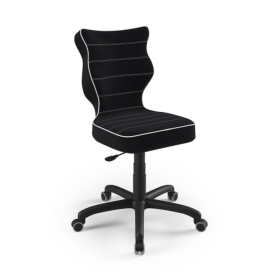 Ergonomic desk chair adjusted to a height of 146-176.5 cm - black