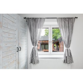 Curtains for children grey with white dots 3, Dom-Dekor
