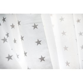 Curtains for children White with gray stars 19, Dom-Dekor
