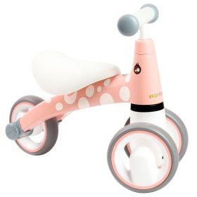 Kickback scooter Mini - pink with white polka dots, EcoToys