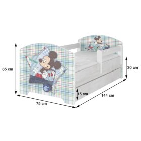 Baby bed se behind the gate - Minnie Mouse - decor norwegian pine