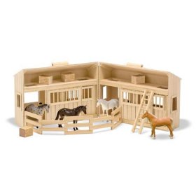 Wooden stable with paddock - 4 horses, Melissa & Doug