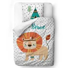 Mr. Little Fox Bedding Brave lion - blanket: 100 x 130 cm pillow: 60 x 40 cm