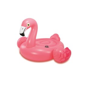 Inflatable flamingo in the water