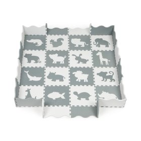 Foam pad - gray-white puzzle, EcoToys