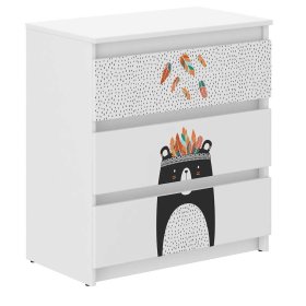Chest of drawers - Black and white bear, Wooden Toys