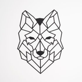 Wooden geometric painting - Wolf - different colors, Elka Design
