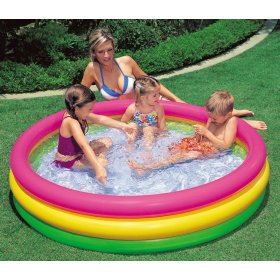 Colorful inflatable pool for children, INTEX